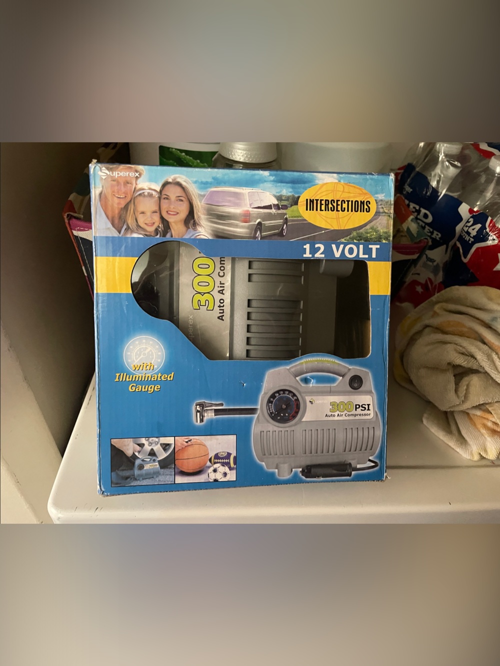 12V Portable Air Compressor - Gray
